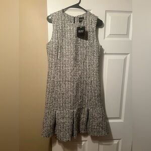 BIGIO Tweed Sleeveless Dress Black & White Size 6